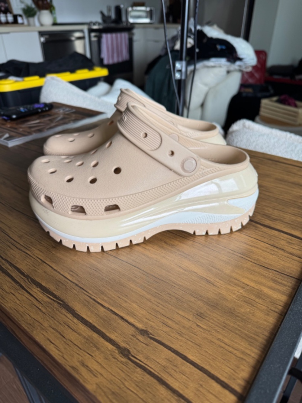 Crocs Platform Open Back Slip On Mules
